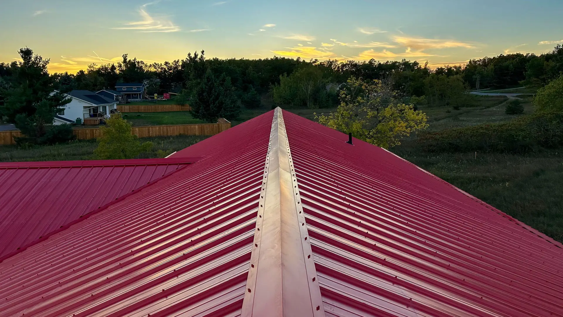 Metal roofing installation