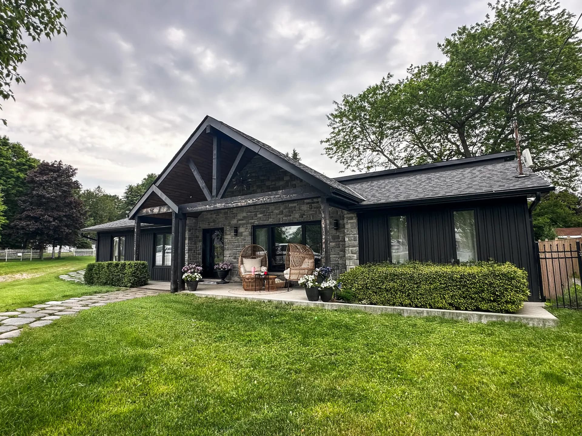 Custom siding installation