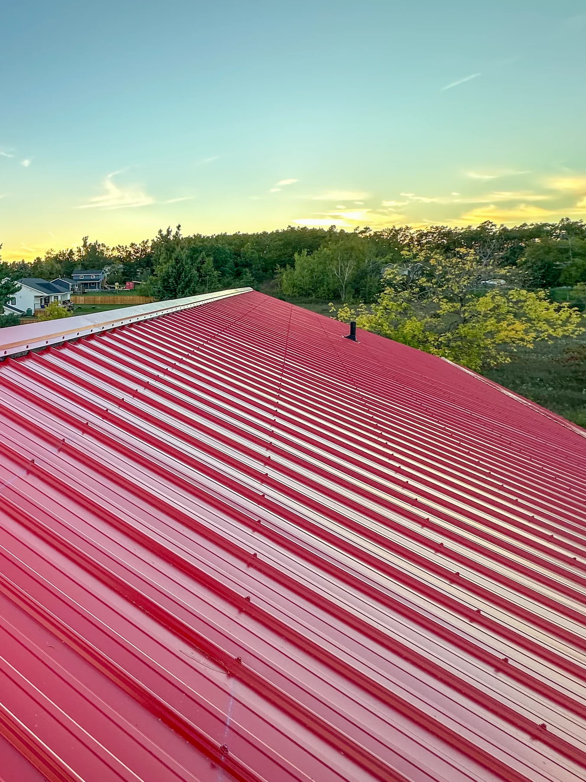 Exposed Fastener Metal Roofing installation example